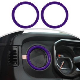 CheroCar Dashboard Air Conditioning Vents Trim Cover Ring,Air Outlets Trim Kit, Interior Decoration Accessories for Jeep Wrangler JL JLU & Jeep Gladiator JT 2024+,Purple