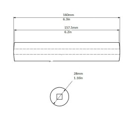 rattleware 6.25" Bar Cover, Rubber, for Knock Box, 25950