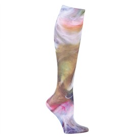 Celeste Stein Womens Moderate Compression Knee High Stockings - Smoke & Mirrors,Multicolored,One Size