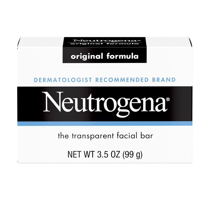Neutrogena Original Amber Bar Facial Cleansing Bar with Glycerin, Clean-Rinsing,
