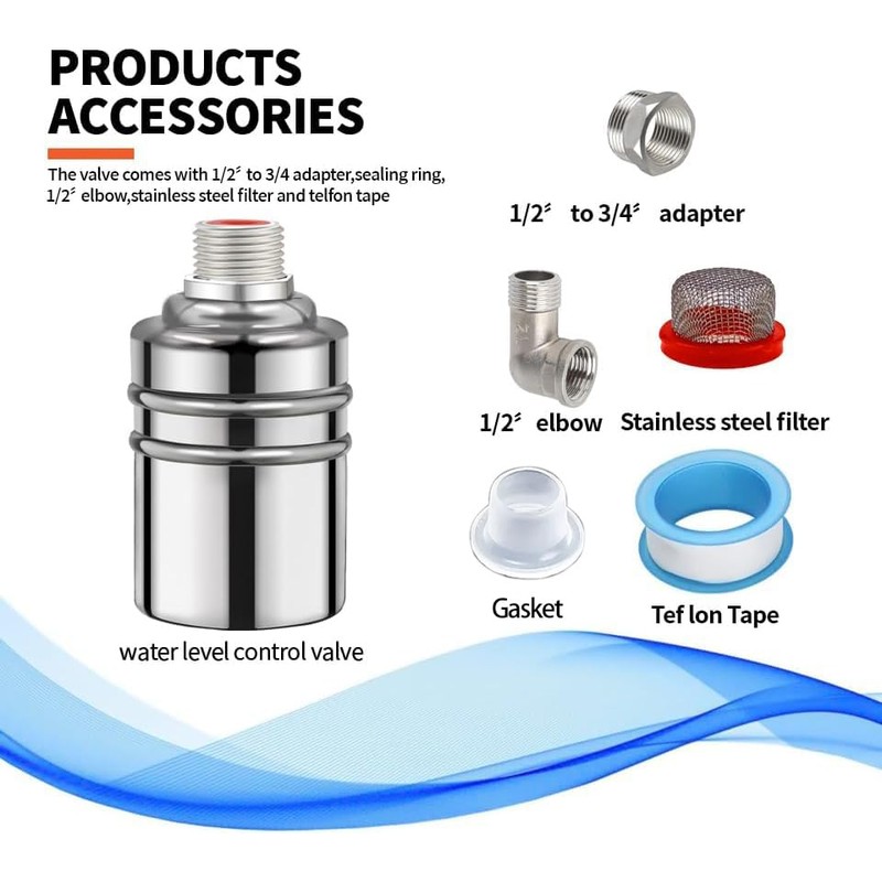 304 Stainless Steel Fully Automatic Water Level Control Float Valve,