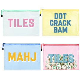 Mahjong Tile Bag Mahjong Bags for Tiles Mahjong Storage Bags with Zipper Racks Waterproof Mah Jong Gifts Accessories Card Holder Pouch