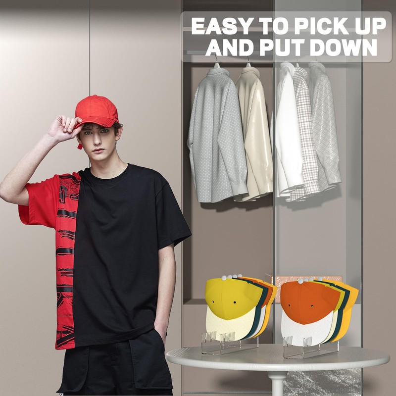 ACTBIO Hat Stand for Baseball Caps, 2 Pcs No Install