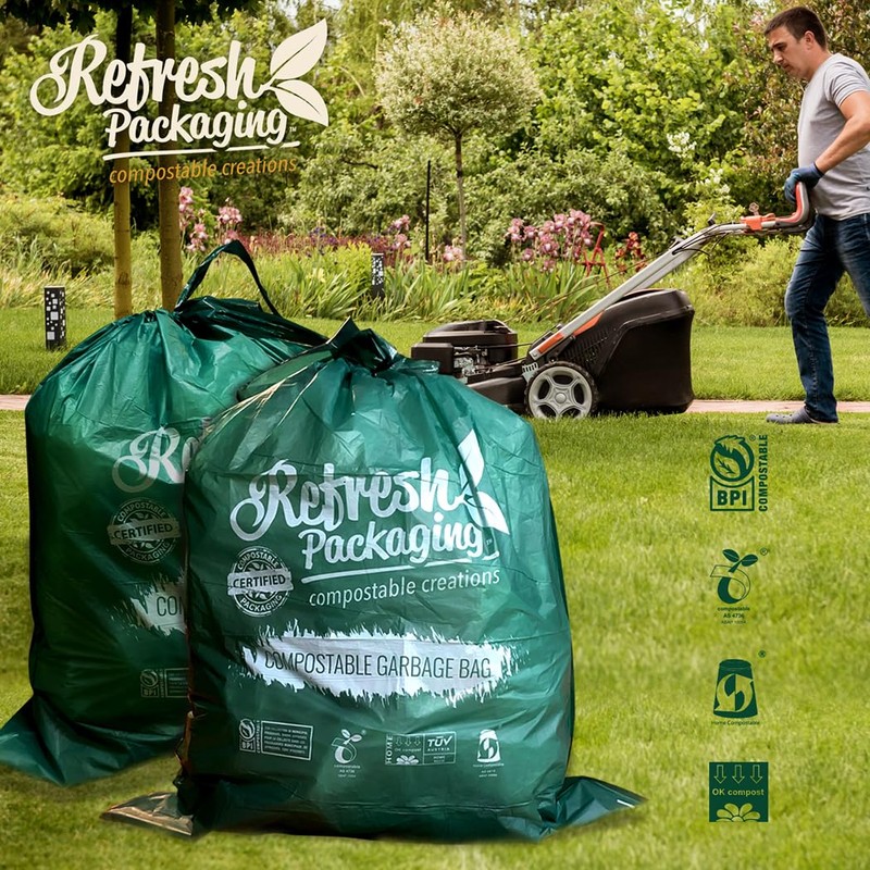 Refresh Packaging All Purpose Trash Bags - 100% Certified Compostable