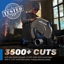 Evolution EVOMAX14ST | 14" 80T Mild Steel Cermet Blade | Compatible with S14CPS, S15CPS, S355MCS, S355CPSL, S380CPS, EVOSAW380 | Over 3,500 Cuts & Extended Life | Precision Cutting for Metalworking