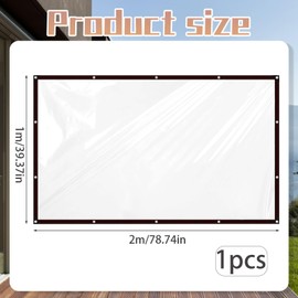 1 Pcs Clear Tarpaulin, 1m x 2m Transparent Plastic Sheet, Waterproof Covers for Outdoor, Tarpaulin Waterproof Heavy Duty, For Home Garden Outdoor Camping Greenhouse Chicken Rabbit Hutch