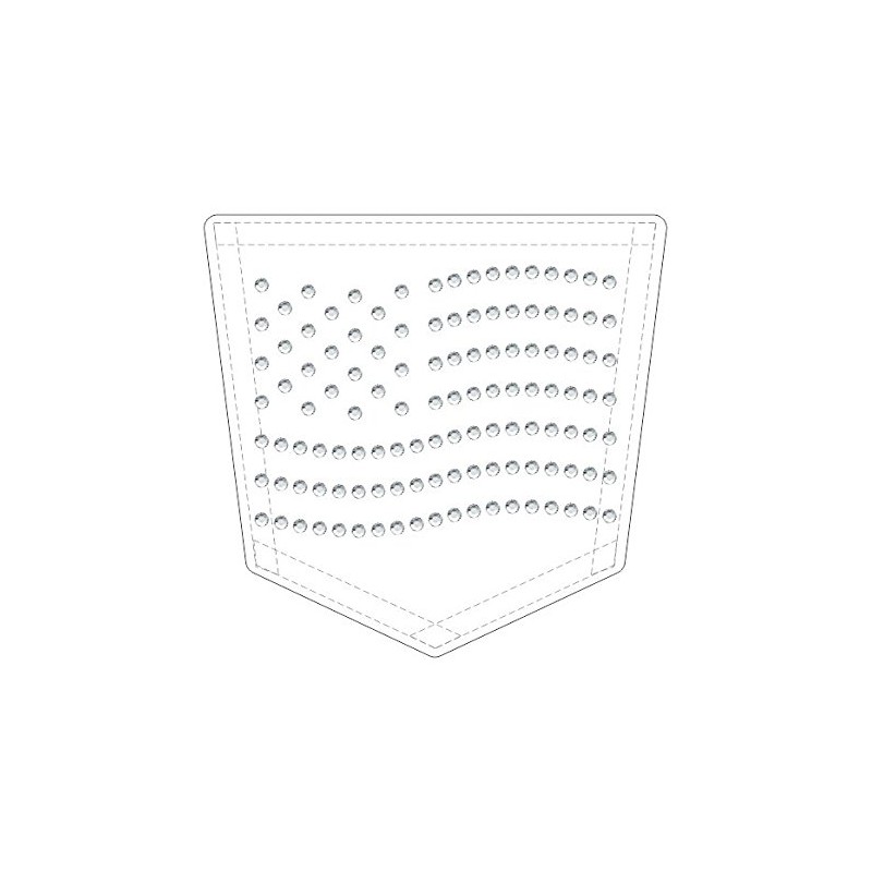 Rhinestone Genie Flag Pocket Magnetic Template