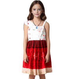 HNXDYY Girl Princess Dress Toddler Cosplay Costume Ruffle Off Shoulder Party Casual Dress up 883-C Picture Size(3Y) 2-3 Years