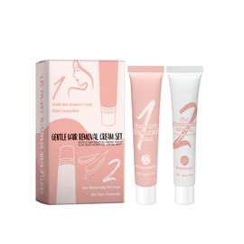 HERBENJOY Hair Removal Cream - Facial Hair Remover Kit for Upper Lip, Legs & Body, Sensitive Skin Friendly, Gentle Formula, Moisturizing Painless Depilatory Cream For Women, With Soothing Gel (2PCS)