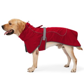 HEYWEAN Dog Jacket Waterproof Dog Coat Reflective Jacket for Cold Weather with Soft Fleece Lining Warm Coat for Dog Indoor & Outdoor Camping Hiking