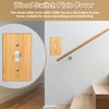 Pinkunn 10 Pieces Solid Wood Light Switch Plate Outlet Covers