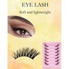 3D False Eyelashes Set, 7 Pairs Half Lashes, Natural Wispy