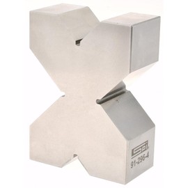 SPI 91-296-4 Cast Iron 4-Way V-Blocks: 3-3/4" L x 2-3/4" H x 1-3/4" W, 90° Angle, 3/4" to 2" Capacity, Matched Pair