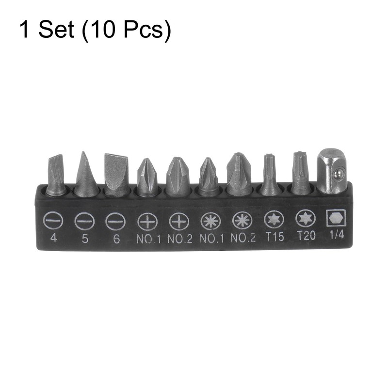 QUARKZMAN 10 in 1 Screwdriver Bit Set 1/4 Inch Hex