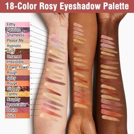 Paleta de sombras de ojos de 18 colores, sombras mate y brillantes de alta pigmentación con espejo integrado, kit de maquillaje de ojos de larga durac