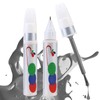 Penriter 2 Stück Lackstift Auto Grau 24Ml, 2-in-1 Autolackstif mit