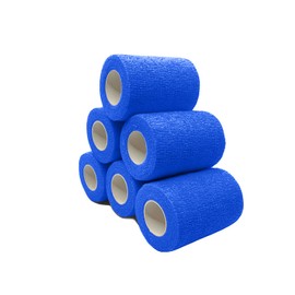 Endure Cohesive Bandage Wrap, Self Adherent Wrap Medical Tape, Adhesive Flexible Breathable First Aid Gauze, Stretchable and Ideal for Athletic Use (4 Inches Width x 5 Yards Length) Pack of 6