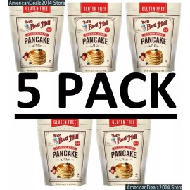 Bob’s Red Mill 5 PACK - Bob's Red Mill Pancake Mix, Gluten Free, 24 oz (Total 7.5 lbs)