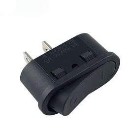 Oval Mini Rocker Switch 26 x 11 mm, 2 Pin 250 VAC 6 A (6 V 9 V 12 V 24 V AC/DC), ON-OFF Black, Unlit