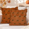 MEHOFOND Fall Pillow Covers 18x18 Set of 2 3D Embroidered