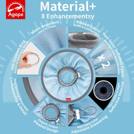 Agape Agape Comfortable Cat Cone - Lightweight Soft Recovery Collar for Cats After Surgery - Protective E-Collar for Small, Medium, and Large Cats - Stops Licking & Scratching - Wound Care