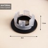 2PCS Black Overflow Ring,Sink Overflow Cover Bath Overflow Cover Replacement