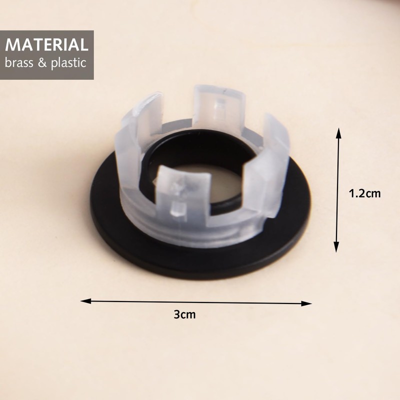 2PCS Black Overflow Ring,Sink Overflow Cover Bath Overflow Cover Replacement