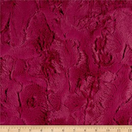 Shannon Minky Luxe Cuddle Hide Magenta, Fabric by the Yard