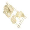 Ginkgo Leaf Wall Hanging Decor Metal Iron 3D Golden Ginkgo