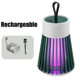 LED Bug Zapper Indoor Outdoor High-Voltage Mosquito Fly Trap Killer UV Mosquito Lamp USB Rechargeable Anti Mosquito Lamp Pest Control Lamp - Color: Green Type A