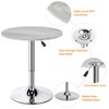 Yaheetech Round Pub Table Height Adjustable with 360 Swivel MDF