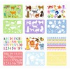 Ursus 44100003 - Mal Stencils Set 3, Colourful, for Children,