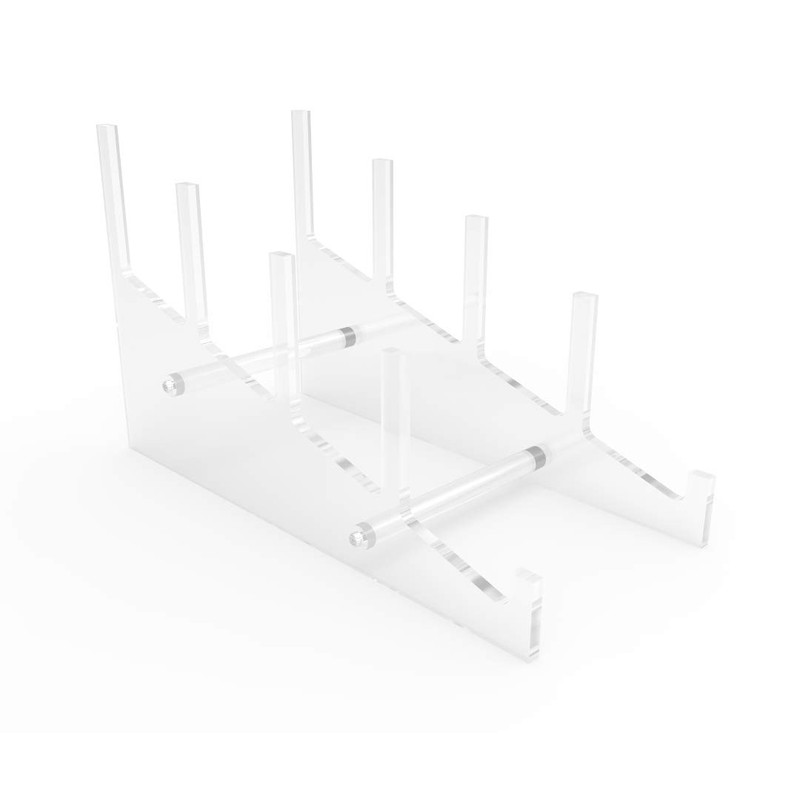 FixtureDisplays® Medium Multiple Plate Acrylic Rack Display Holder 10749