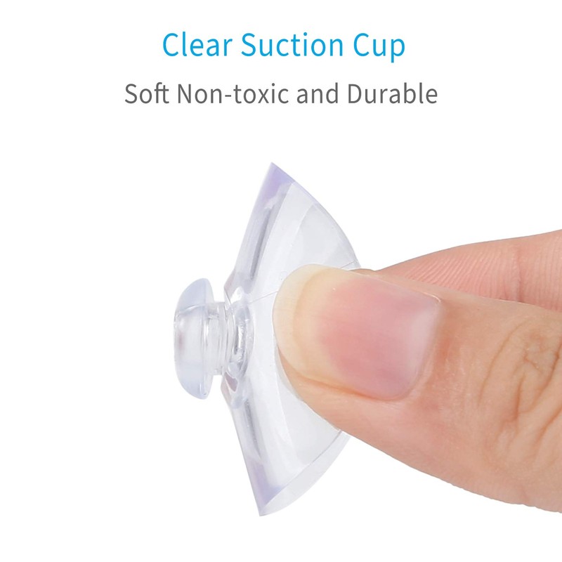 Pawfly Pack of 20 Clear Suction Cups 3 cm PVC