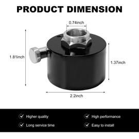NYTKL Steering Wheel Quick Release Disconnect Hub, Aluminum Alloy Steering Wheel Hub Adapter with 3/4" Shaft, 360° Fast Disassembly Steering Wheel Hub Connector with Bolts Washers