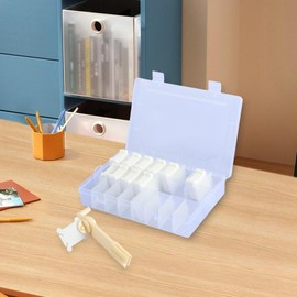 HSHGZSR Embroidery Floss Organizer Set Floss Bobbins Cross Thread Storage Box Tools with Floss Winder Jewelry Storage Box 24 Compartments Storage Box for Craft DIY Embroidery Storage(Style 1)