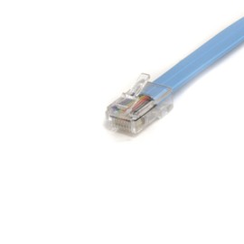 StarTech.com Cisco Console Rollover Cable - RJ45 Ethernet - Network cable - RJ-45 (M) to RJ-45 (M) - 6 ft - molded, flat - blue (ROLLOVERMM6)