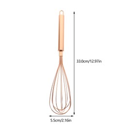 VOSAREA Mini Whisk Small Stainless Steel Whisk Kitchen Tiny Egg Beater with Thick Wire for Cooking ing Blending Ingredients Beating Mixing Sauces (12.97X2.16X2.16 Inch)