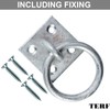 TERF® Heavy Duty Galvanised Security Ring on Plate Hooks 50mm