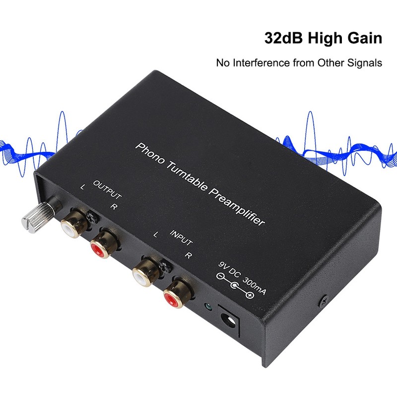 Dual channel Phono Preamplifier RCA Preamplifier Output Noise Cancelling Phono