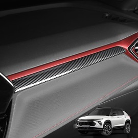 YOUTOOCAR The Co-Pilot Compartment Storage Box Cover Trims Compatible with Chevy Trailblazer 2024 Accessories (Carbon Fiber Pattern)