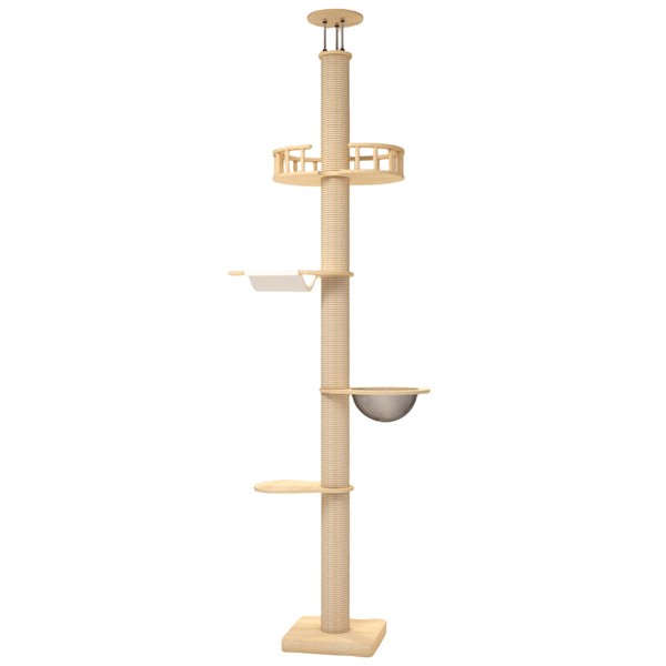 Floor to Ceiling Cat Trees for Kittens＆Large Cats with Natural