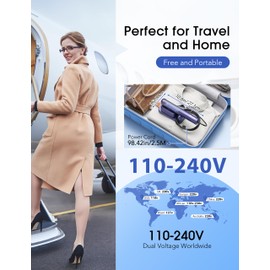 2-in-1 Steamer & Iron for Clothes,15s Fast Heat-up 1200W Portable Mini Clothes irons Handheld Garment Steamer, Travel Size with Large Ceramic Heat Panel, Quick Wrinkle Removal, 110V-240V