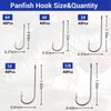 FINOSEAK 200Pcs Panfish Fishing Hooks Freshwater, Light Wire Straight Shank