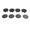 4pcs Wheel Center Caps Plastic Universal Carbon Fiber Style Center