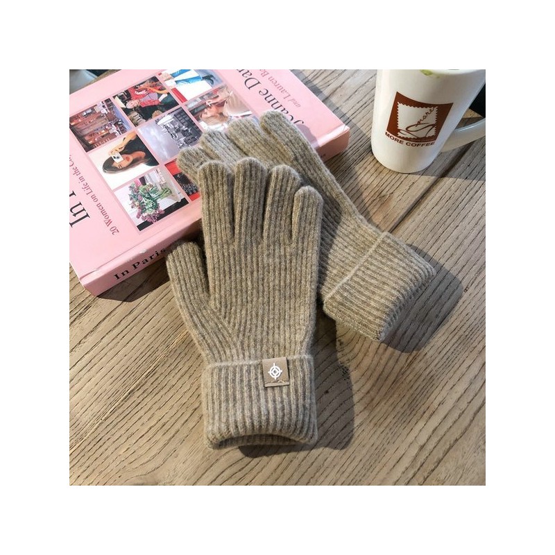 Lala 퓨어 울 핑거 니트 장갑(LALAW004) Pure Wool Finger Knit
