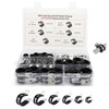 52Pcs Cable Clamps Assortment Kit, 304 Stainless Steel Rubber Cushioned