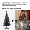 Maylaviu 4FT Christmas Tree with Lights Pre-Lit, Halloween Black Xmas