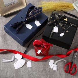 500 Pieces Price Tags,White Strung Tags Paper Marking Tags,Strung Labels for Jewelry Display Price Ticket Gift Luggage Tag with with String,23x13mm