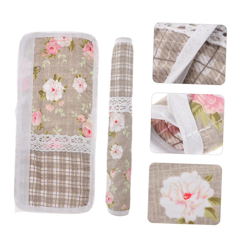Hohopeti 1 Pair Fridge Handle Cover Slip Protective Appliance Door